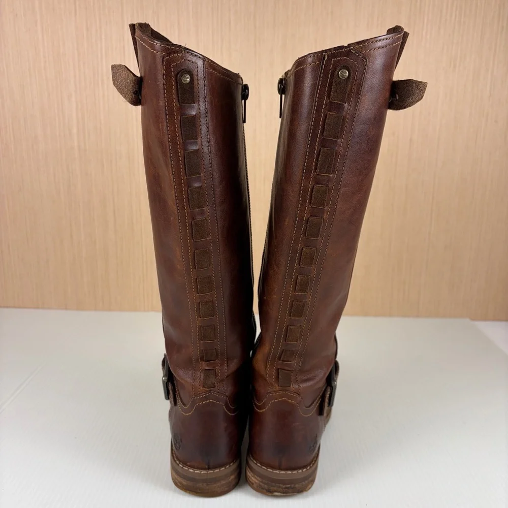 Timberland Women’s Tall Brown Leather Riding Boots Size 6.5